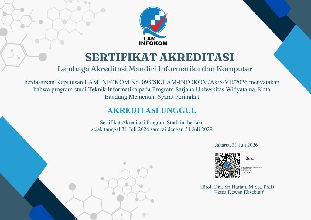 Akreditasi Unggul, Program Studi S1 - Informatika, Universitas Widyatama